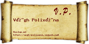 Végh Polixéna névjegykártya